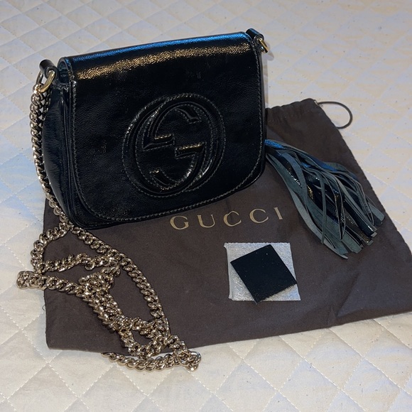 Gucci Soho Patent Leather Crossbody Chain Bag - Picture 8 of 11